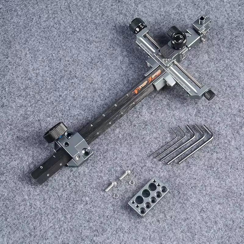 Hunting Bow Compound - TP8810 アーチェリーコンパウンドボウサイト 9インチファイバーブラケット高速調整可能左右兼用ハンティング射撃競技アクセサリー