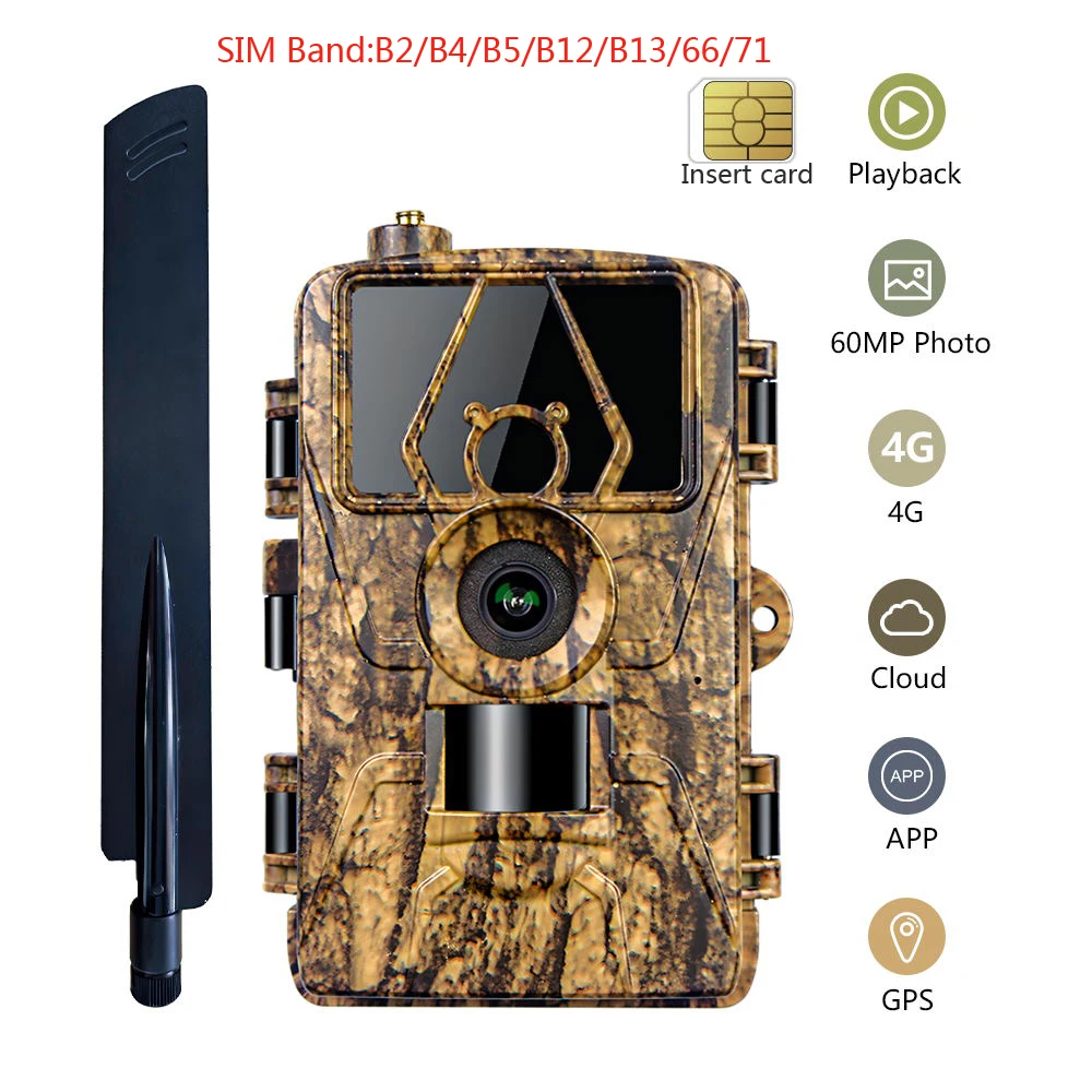 Outdoor Hunting Videos - 監視用赤外線カメラ,wifiアプリケーションによる制御,屋外狩猟,ビデオ録画,家の安全のための4g,hd8k,1個