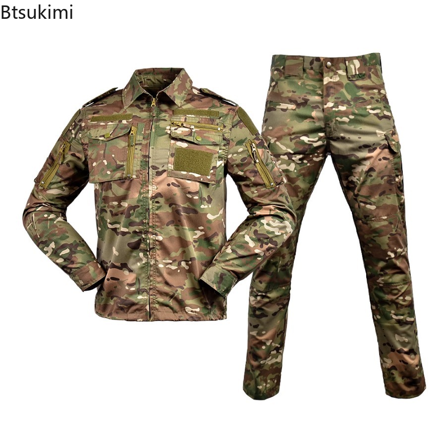2026年新作、メンズ用長袖タクティカル迷彩スーツ。耐久性に - Outdoor Hunting Outfit のレビューと価格