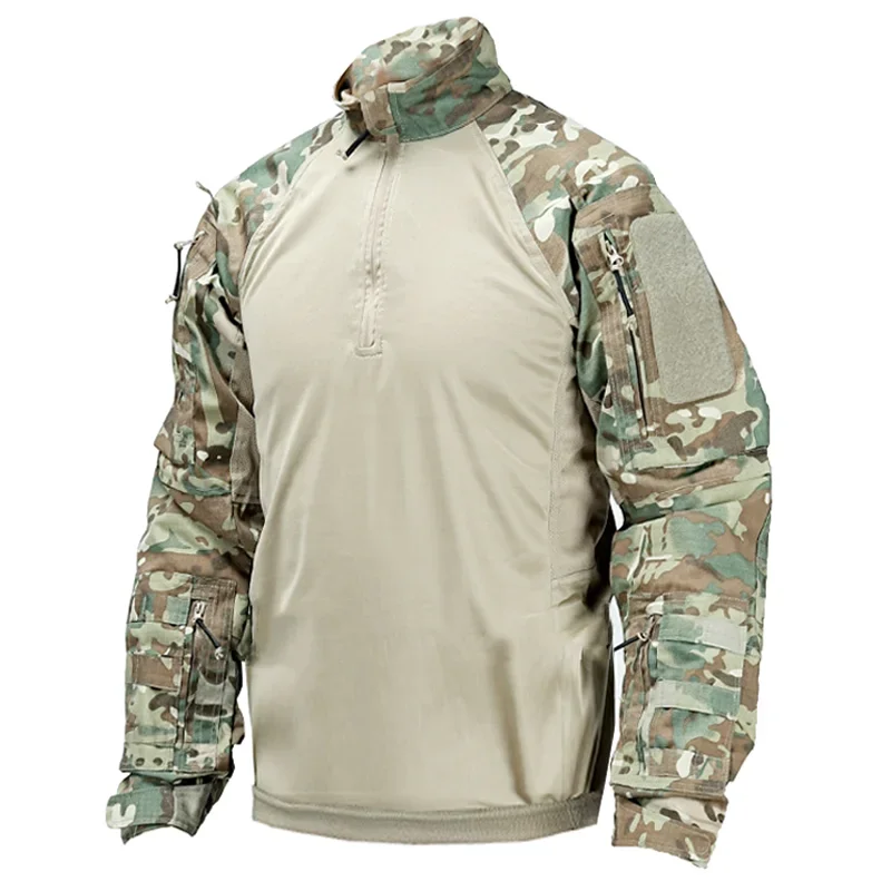 AU 屋外男性マルチカム衣装コンバットシャツ通気性軍戦術シャ - Outdoor Hunting Outfit のレビューと価格
