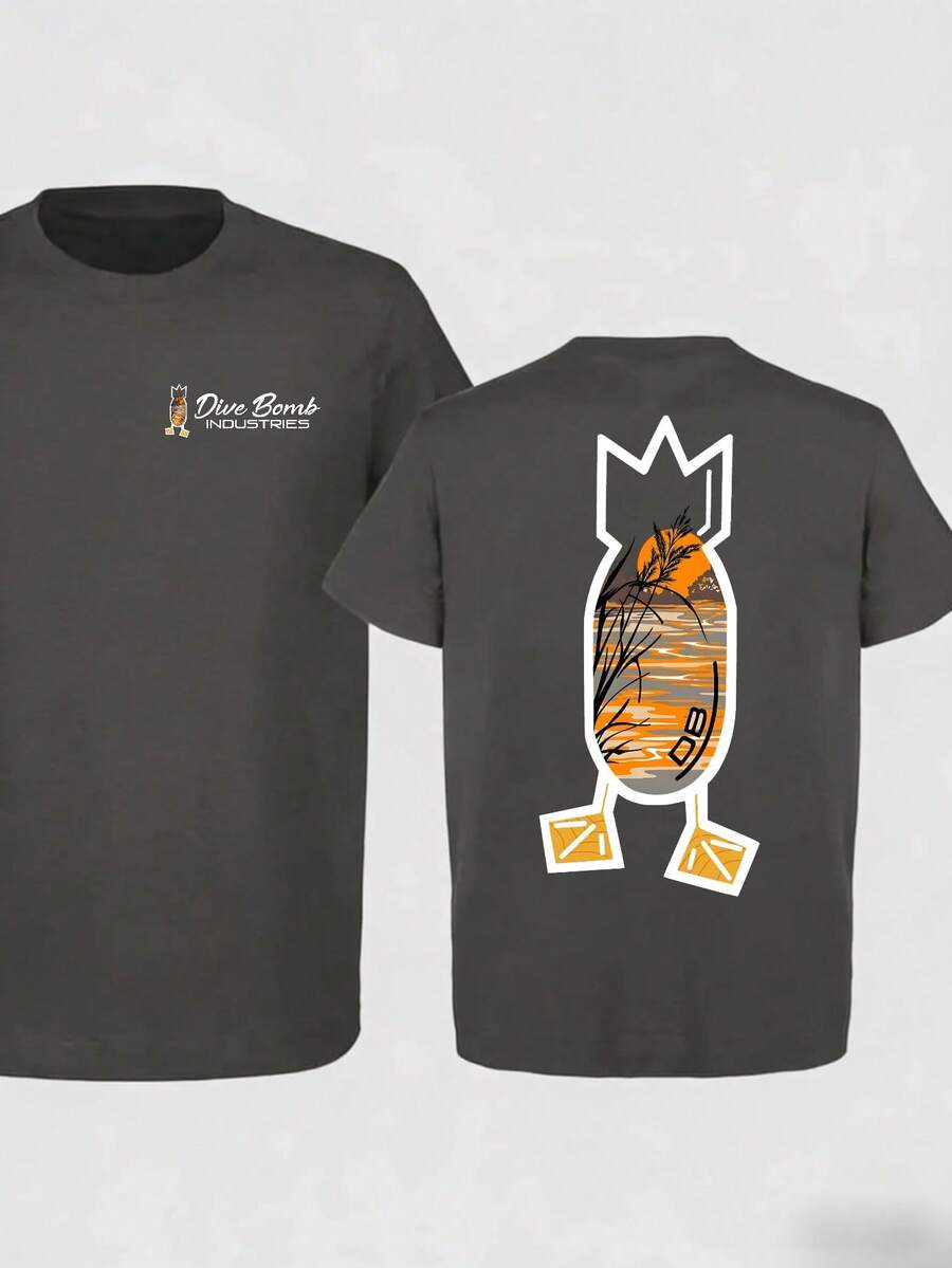 メンズ純綿Tシャツ、メンズ服、ハンティングTシャツ、夕焼け屋 - Outdoor Hunting Brand Logos のレビューと価格