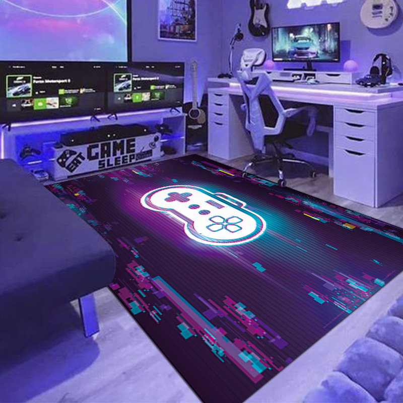 面白いゲームパッド柄のエリアラグ、ゲームを一時停止して卵狩り - Hunting Outdoor Rug のレビューと価格