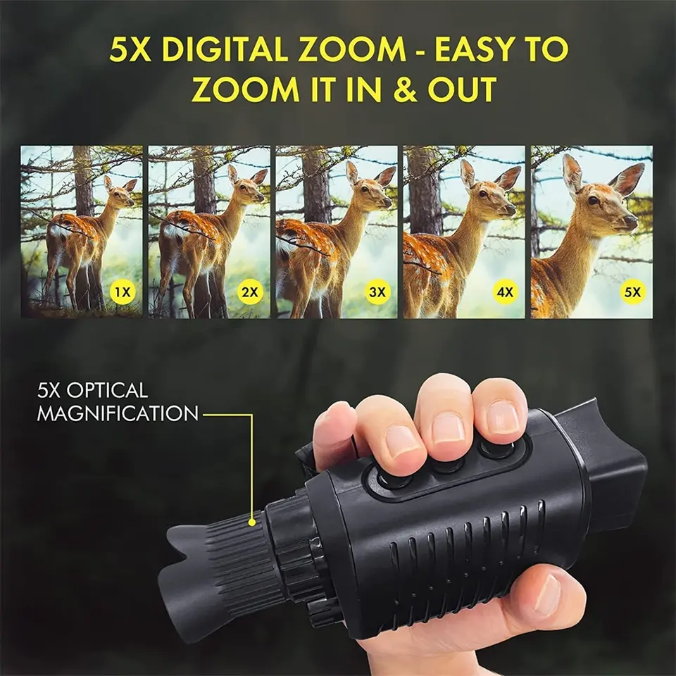 1080P単眼鏡ハンティング望遠鏡カメラ5倍デジタルズーム写 - Outdoor Hunting Videos のレビューと価格