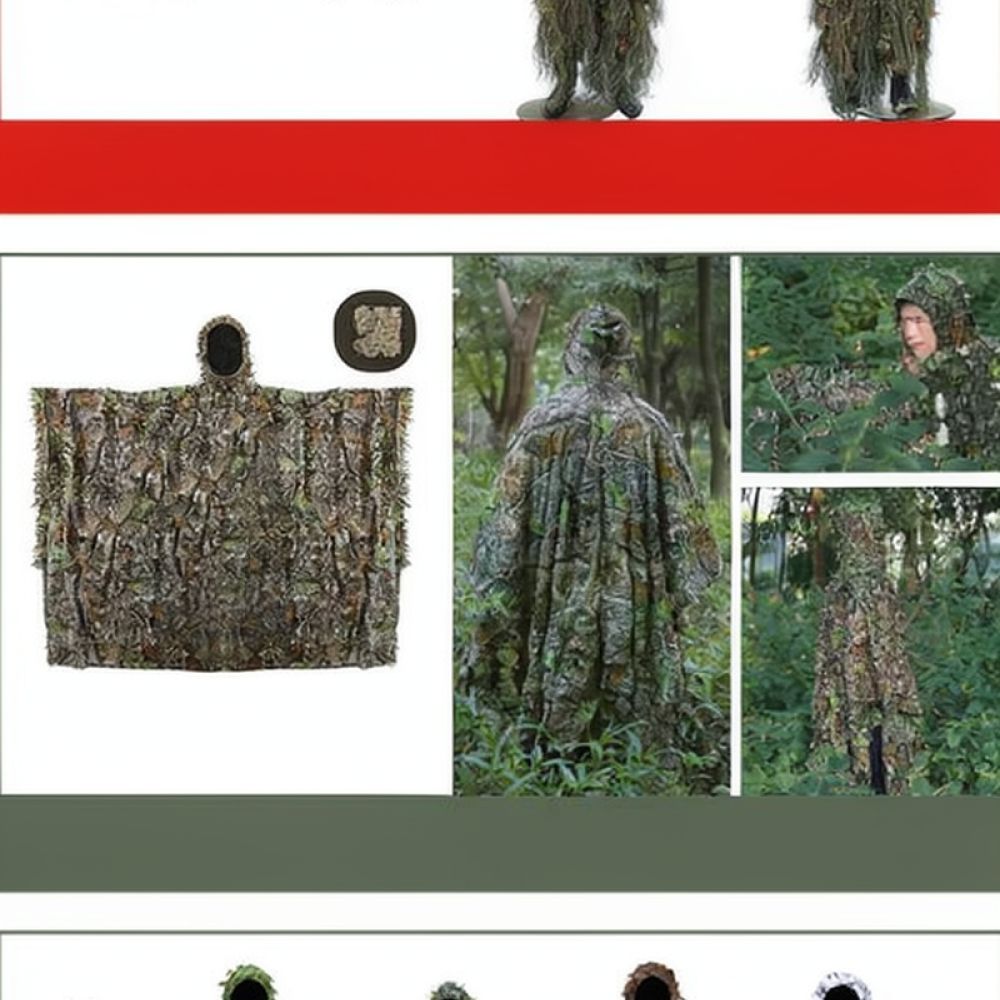 タクティカル3Dドライリーフ・ギリー・マント。通気性に優れた - Outdoor Hunting Outfit のレビューと価格