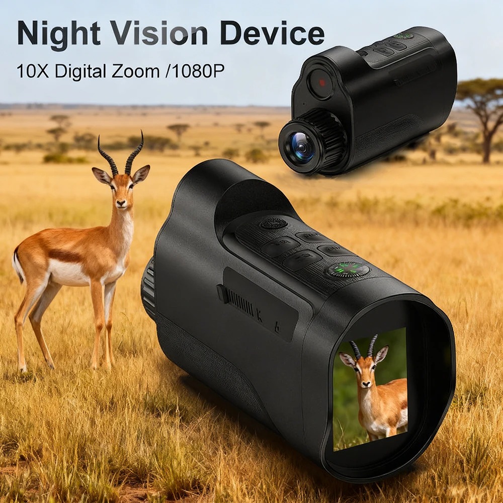 ナイトビジョン単眼鏡 1080P HD 10倍デジタルズーム - Outdoor Hunting Videos のレビューと価格
