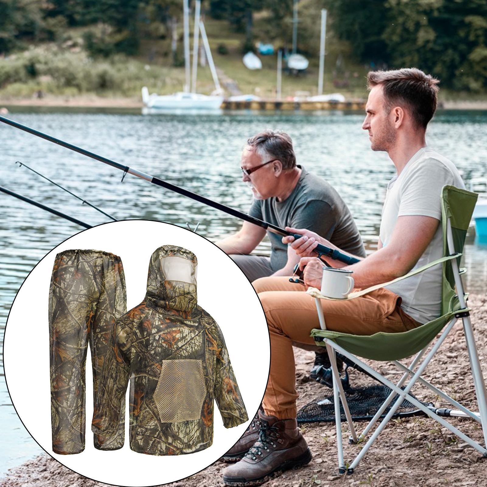 男性用ハンティングウェア、フライプルーフメッシュ付きフード付 - Outdoor Hunting Outfit のレビューと価格