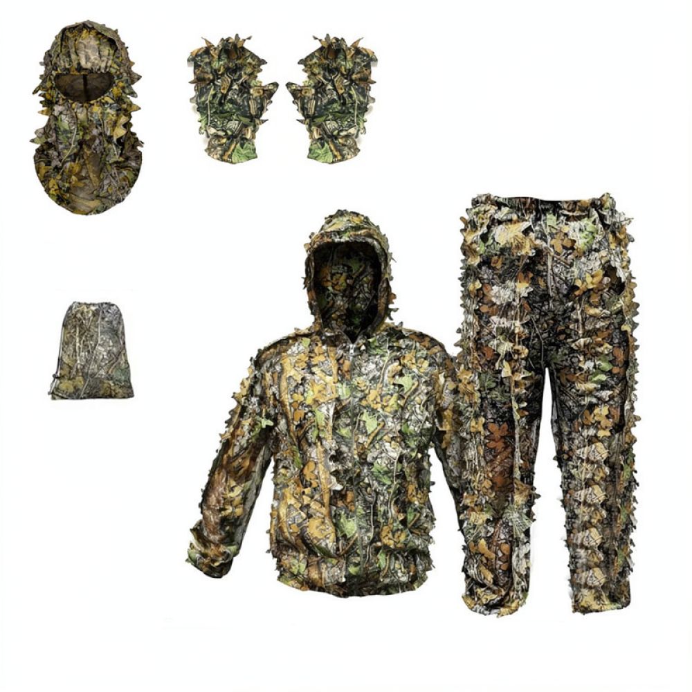 屋外用3Dリーフ柄迷彩ケープ。通気性に優れたギリースーツで、 - Outdoor Hunting Outfit のレビューと価格
