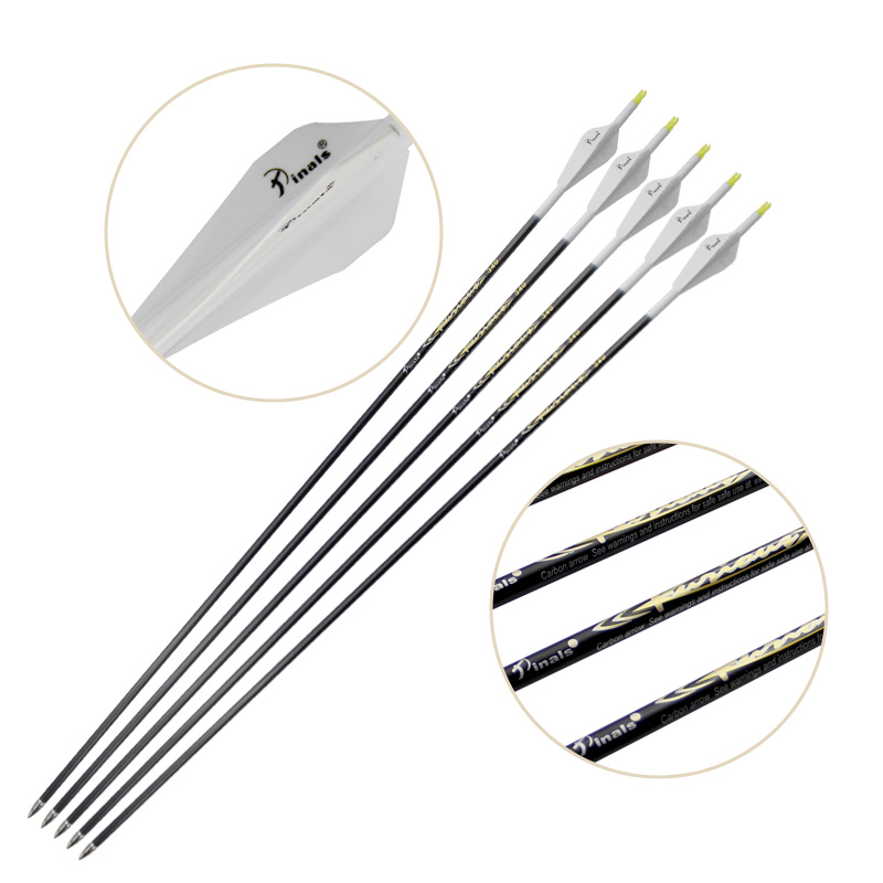 アーチェリー6 12本入り 純カーボン矢 ID 5.2mm  - Hunting Bow Compound のレビューと価格